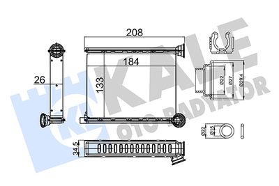 357310 KALE OTO RADYATÖR Теплообменник, отопление салона