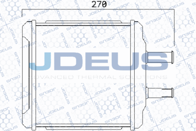 256M09 JDEUS Теплообменник, отопление салона