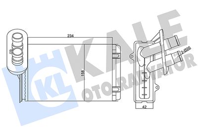 346250 KALE OTO RADYATÖR Теплообменник, отопление салона