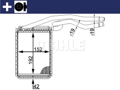 AH22000S MAHLE Теплообменник, отопление салона