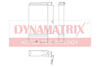 DR73940 DYNAMATRIX Теплообменник, отопление салона