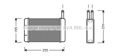 FD6134 AVA QUALITY COOLING Теплообменник, отопление салона