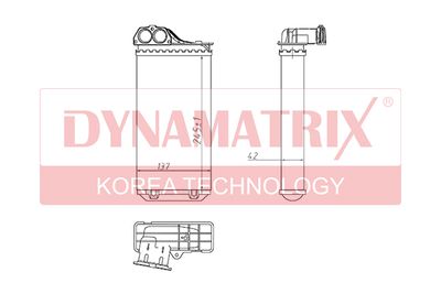 DR72943 DYNAMATRIX Теплообменник, отопление салона