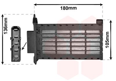 01006141 VAN WEZEL Теплообменник, отопление салона