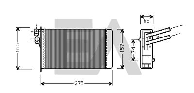 45C02003 EACLIMA Теплообменник, отопление салона