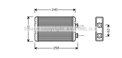 BWA6210 AVA QUALITY COOLING Теплообменник, отопление салона