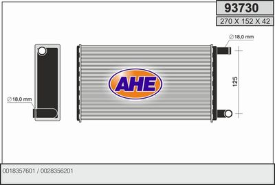 93730 AHE Теплообменник, отопление салона