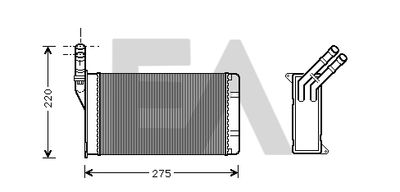 45C10006 EACLIMA Теплообменник, отопление салона