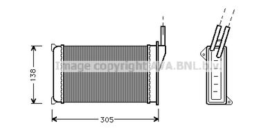 FD6093 AVA QUALITY COOLING Теплообменник, отопление салона