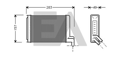 45C77015 EACLIMA Теплообменник, отопление салона