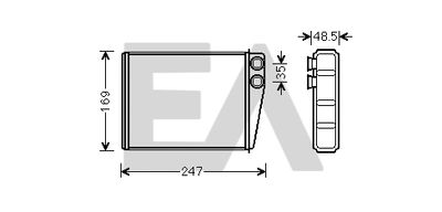 45C50028 EACLIMA Теплообменник, отопление салона