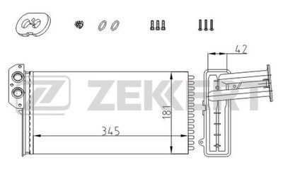 MK5116 ZEKKERT Теплообменник, отопление салона
