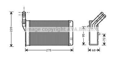 CN6055 AVA QUALITY COOLING Теплообменник, отопление салона