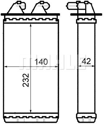 AH149000S MAHLE Теплообменник, отопление салона