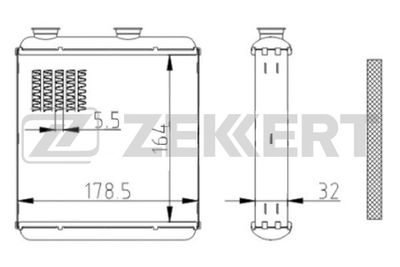 MK5131 ZEKKERT Теплообменник, отопление салона