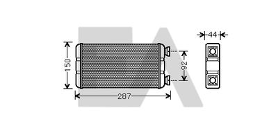 45C60031 EACLIMA Теплообменник, отопление салона