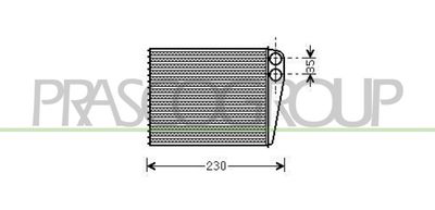 ME324H001 PRASCO Теплообменник, отопление салона