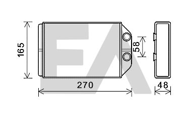 45C02012 EACLIMA Теплообменник, отопление салона