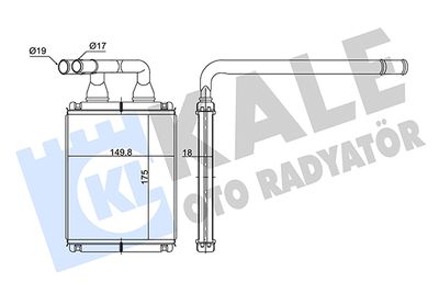 352145 KALE OTO RADYATÖR Теплообменник, отопление салона