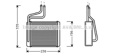 FD6286 AVA QUALITY COOLING Теплообменник, отопление салона