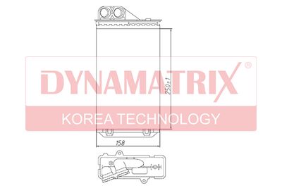 DR72936 DYNAMATRIX Теплообменник, отопление салона