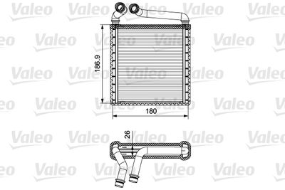 811500 VALEO Теплообменник, отопление салона