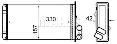 AH66000S MAHLE Теплообменник, отопление салона