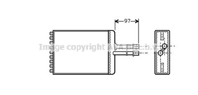 OL6216 AVA QUALITY COOLING Теплообменник, отопление салона