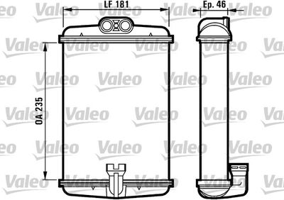 812127 VALEO Теплообменник, отопление салона