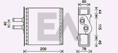 45C25013 EACLIMA Теплообменник, отопление салона