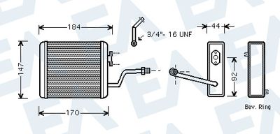 45C07022 EACLIMA Теплообменник, отопление салона