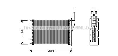 RT6087 AVA QUALITY COOLING Теплообменник, отопление салона