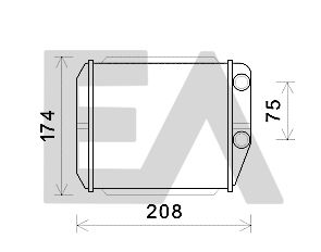 45C25012 EACLIMA Теплообменник, отопление салона