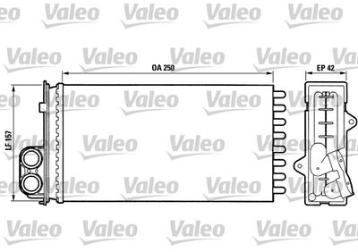 883976 VALEO Теплообменник, отопление салона