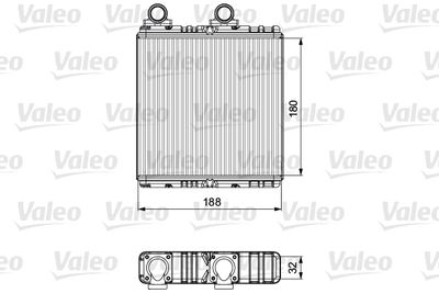 811554 VALEO Теплообменник, отопление салона