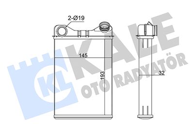 355190 KALE OTO RADYATÖR Теплообменник, отопление салона