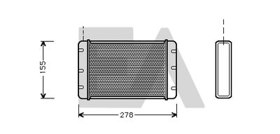 45C05002 EACLIMA Теплообменник, отопление салона