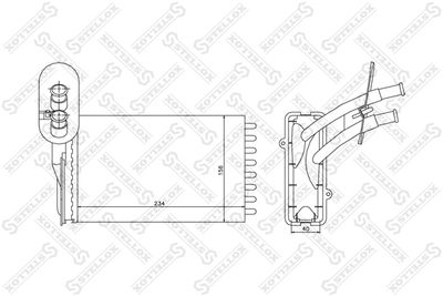 1035116SX STELLOX Теплообменник, отопление салона