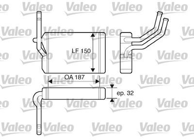 812071 VALEO Теплообменник, отопление салона