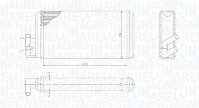 350218403000 MAGNETI MARELLI Теплообменник, отопление салона