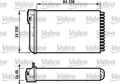 812110 VALEO Теплообменник, отопление салона