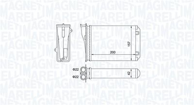 350218463000 MAGNETI MARELLI Теплообменник, отопление салона