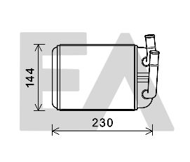 45C77021 EACLIMA Теплообменник, отопление салона