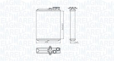 350218427000 MAGNETI MARELLI Теплообменник, отопление салона