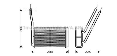 AU6195 AVA QUALITY COOLING Теплообменник, отопление салона