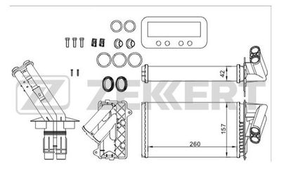 MK5069 ZEKKERT Теплообменник, отопление салона