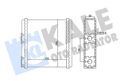 352065 KALE OTO RADYATÖR Теплообменник, отопление салона