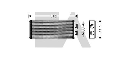 45C35002 EACLIMA Теплообменник, отопление салона