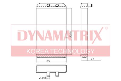 DR73986 DYNAMATRIX Теплообменник, отопление салона