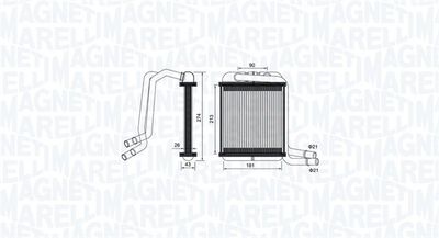 350218458000 MAGNETI MARELLI Теплообменник, отопление салона